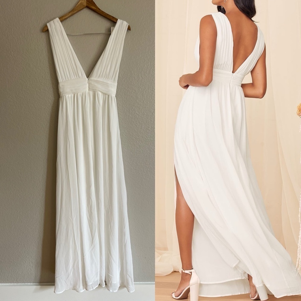 Heavenly Hues White Maxi Dress NWOT - Picture 4 of 8